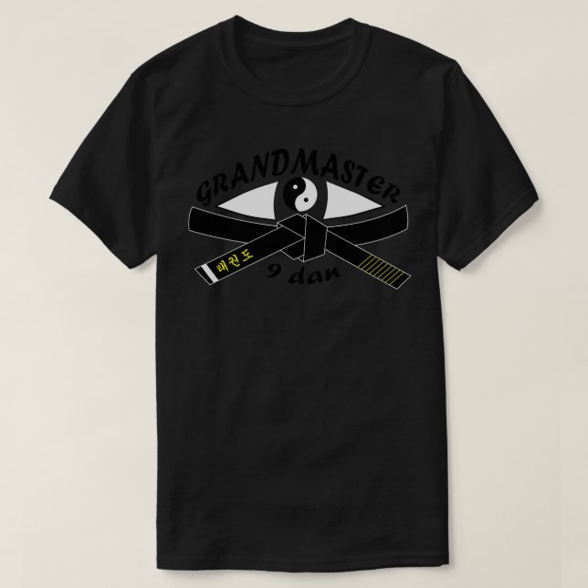 taekwondo farmmaster 9 dan black bälte t shirt (Design framsida)