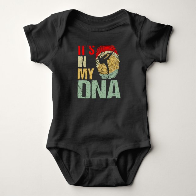 Taekwondo Fighter it´s in my DNA Fingerprint Retro T Shirt (Framsida)