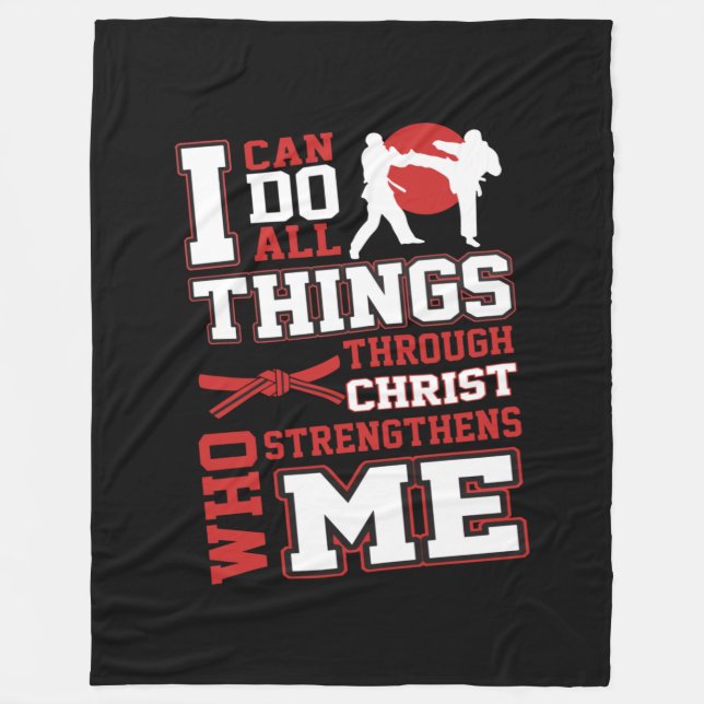 Taekwondo Fleecefilt (Framsidan)