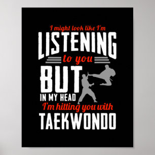 Taekwondo för barn Manar Women Boys Girls Self Poster