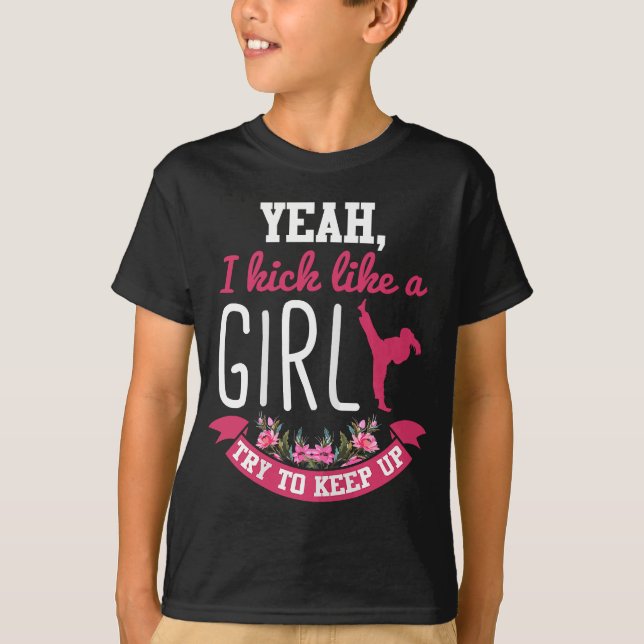 Taekwondo Funny Girls Taekwondo Älskare Martial Ar T Shirt (Framsida)