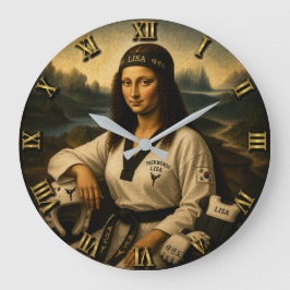 Taekwondo Funny Mona Lisa Martial Arts Gift Stor Klocka