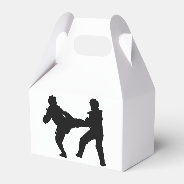 Taekwondo Gable Favor Box Presentaskar (Framsidan Sidan)