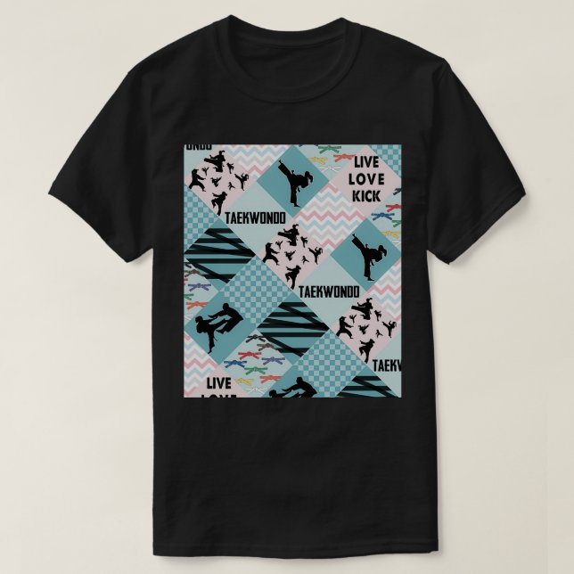 TAEKWONDO GIRL MÖNSTER KOR Perfekt Gift taekwond T Shirt (Design framsida)