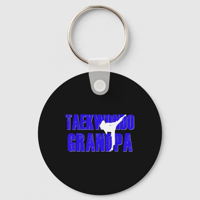 Taekwondo Grandpa Pappa Shirt Tae Kwon Do Girl Gra Nyckelring (Framsida)