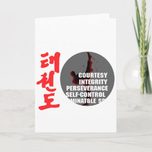 Taekwondo grundsatser kampsport Tae Kwon Do T Shir Kort
