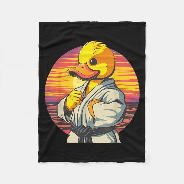 Taekwondo gummiand Kickboxing djur Jiu-Jitsu Fleecefilt (Framsidan)
