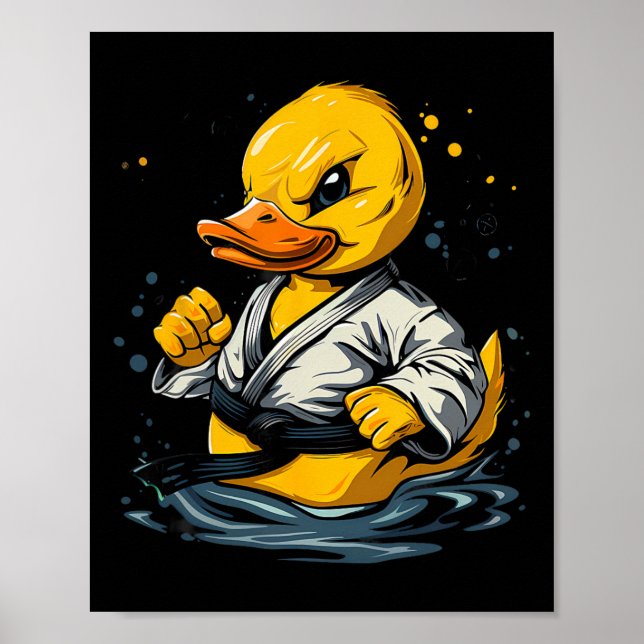 Taekwondo gummiand Kickboxing djur Jiu-jitsu  Poster (Framsidan)
