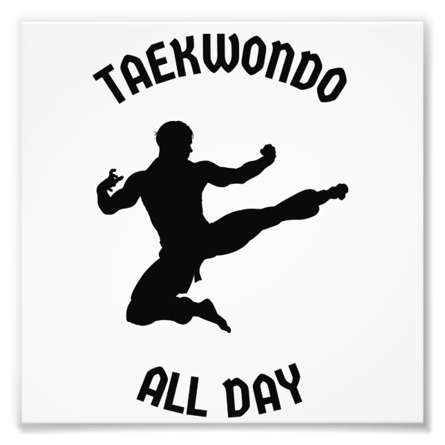 Taekwondo hela dagen fototryck (Framsidan)