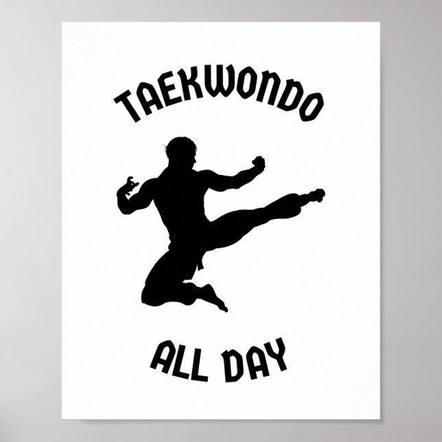 Taekwondo hela dagen poster (Framsidan)
