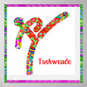 TAEKWONDO - hobbyen, övar, sportar Poster