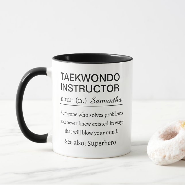 Taekwondo Instructor Mugg (Med munk)