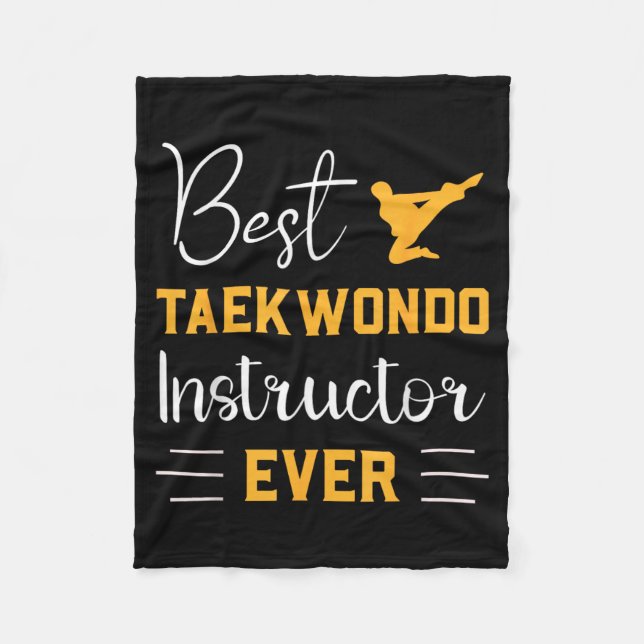 Taekwondo Instruktör Ever Martial Arts Fleecefilt (Framsidan)