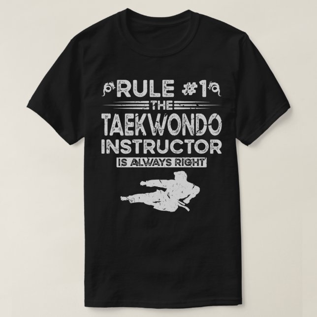 Taekwondo instruktör män Taekwondo T Shirt (Design framsida)