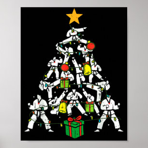 Taekwondo julgran Xmas kampsport Karate Poster