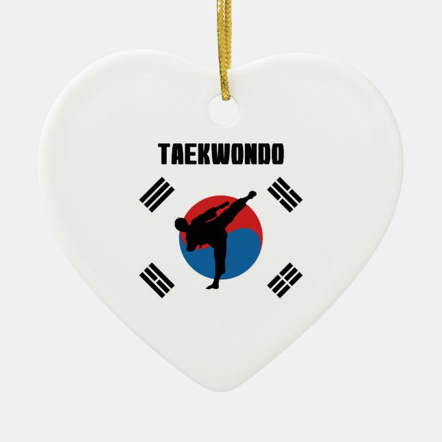 Taekwondo Julgransprydnad Keramik (Framsidan)