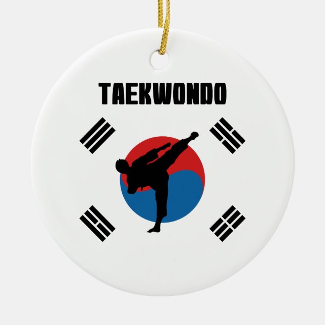 Taekwondo Julgransprydnad Keramik (Framsidan)