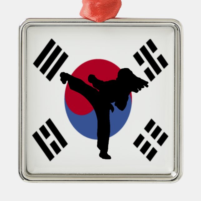 Taekwondo Julgransprydnad Metall (Framsidan)