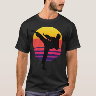 Taekwondo kämpesolnedgång t shirt