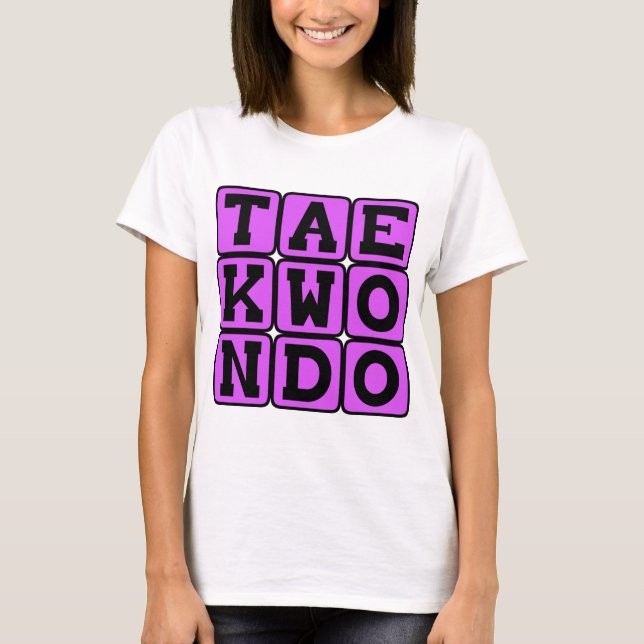 Taekwondo, kampsport tee (Framsida)