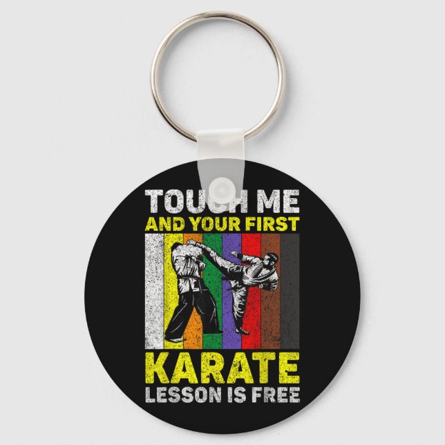 Taekwondo Karate är en Touch- och karatelektion Nyckelring (Framsida)
