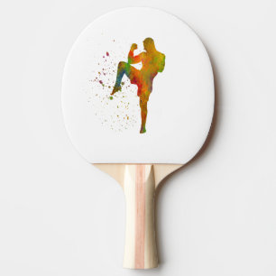 Taekwondo-karate i akvarell pingisracket