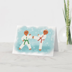 Taekwondo Karate jul Gingerbröd Martial Art Tack Kort