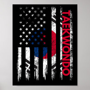 Taekwondo Karate Martial Arts Training Koreanska F Poster