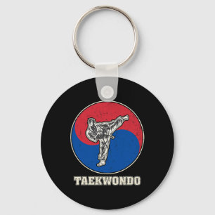 Taekwondo Kickboxning Karate Träning i kampsport A Nyckelring