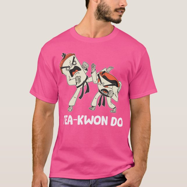 Taekwondo Koreamartialkonst Tea Kopp T Shirt (Framsida)