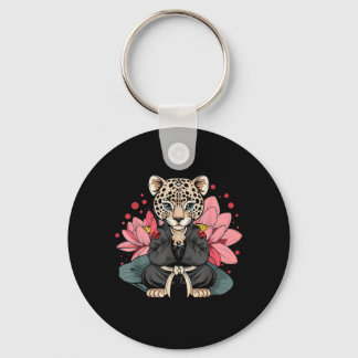 Taekwondo Leopard Kickboxing Animall Jiu-Jitsu Nyckelring