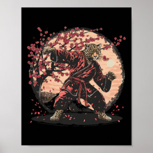 Taekwondo Leopard Kickboxning Animall Jiu-jitsu Ku Poster