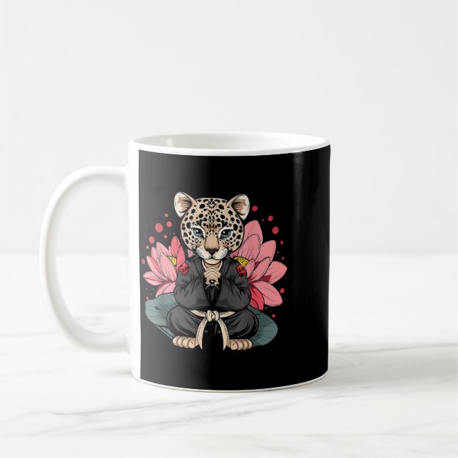 Taekwondo Leopard Kickboxning Djur Jiu-Jitsu Kaffemugg (Vänster)