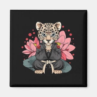 Taekwondo Leopard Kickboxning Djur Jiu-Jitsu Magnet