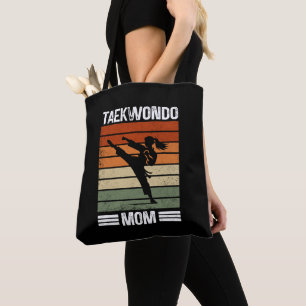 Taekwondo Mamma Retro Martial Arts Mamma Gift Tygkasse