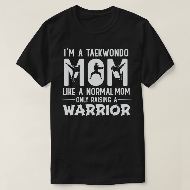 Taekwondo Mamma som ett normalt Mamma  T Shirt (Design framsida)