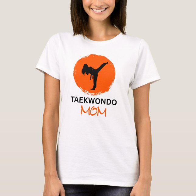 Taekwondo Mamma T Shirt (Framsida)