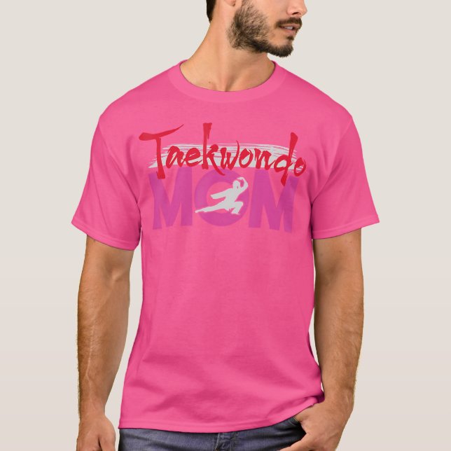 Taekwondo Mamma Taekwondo T Shirt (Framsida)