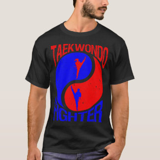 Taekwondo Martial Art Yin och Yang Usa T Shirt