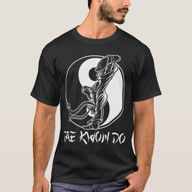 Taekwondo Martial Arts Tae kwon do Self Defence T Shirt (Framsida)