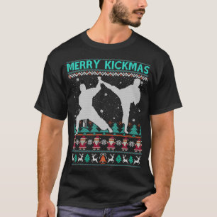 Taekwondo Merry Kickmas jul Martial Funny Ar T Shirt