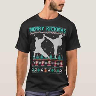 Taekwondo Merry Kickmas jul Martial Funny Ar T Shirt