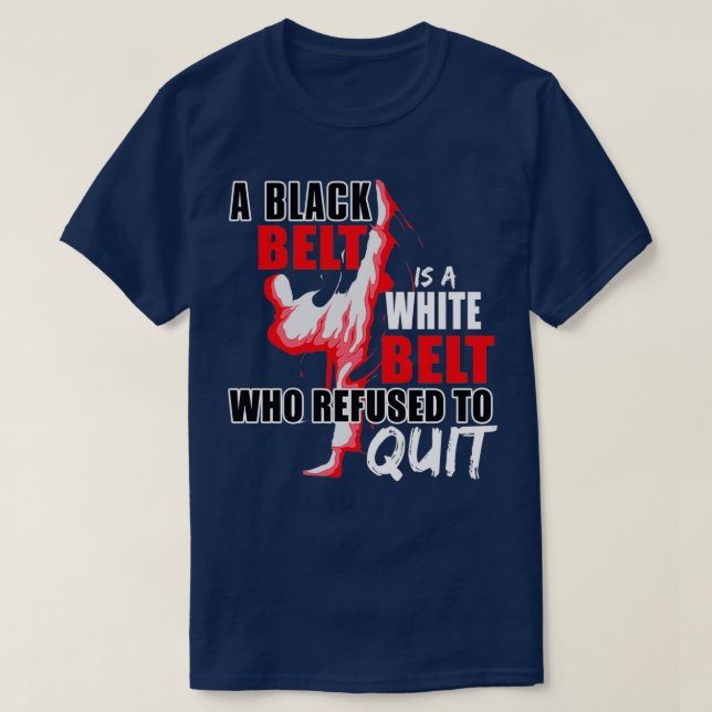 Taekwondo och Karate Blackbelt Martial Arts T Shirt (Design framsida)