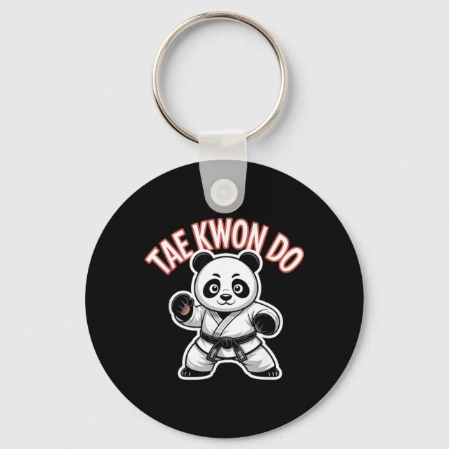 Taekwondo Panda - Koreansk Mma Tkd Nyckelring (Framsida)