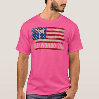 Taekwondo Pappa American USA flagga Sports of the T Shirt