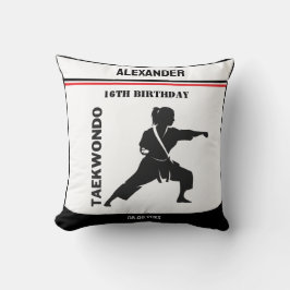 Taekwondo Player, Birthday Gift, Team Karate Kudde