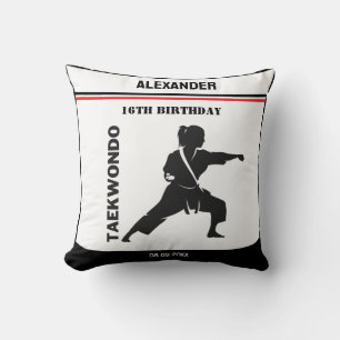 Taekwondo Player, Birthday Gift, Team Karate Kudde