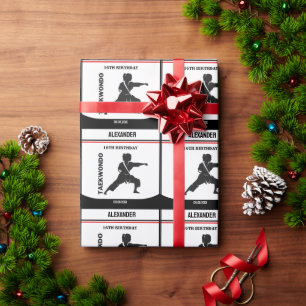 Taekwondo Player, Birthday Gift, Team Karate Presentpapper