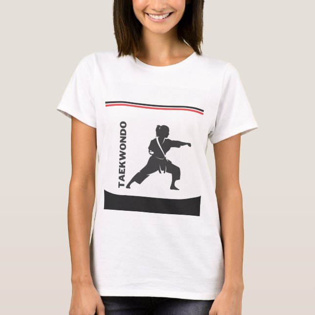 Taekwondo Player, Birthday Gift, Team Karate T Shirt (Framsida)