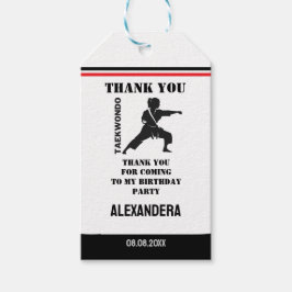 Taekwondo Player, Birthday Girl, Team Karate Presentetikett